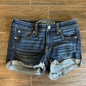 American Eagle Cuff Denim Shorts